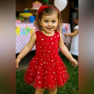 Hello Kitty Princess Ballet Tutu Dress Red Dress Up Play Party